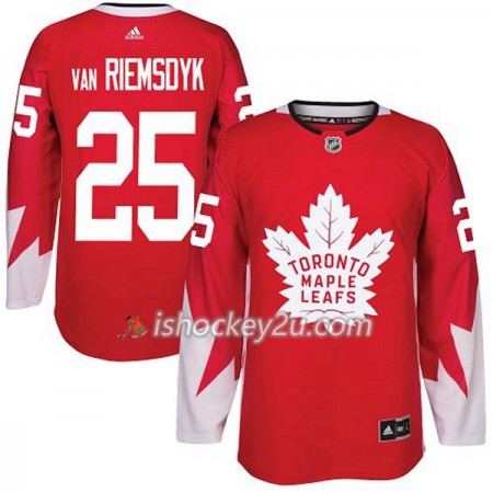 Mænd NHL Toronto Maple Leafs Trøje James Van Riemsdyk 25 Adidas 2017-2018 Rød Authentic
